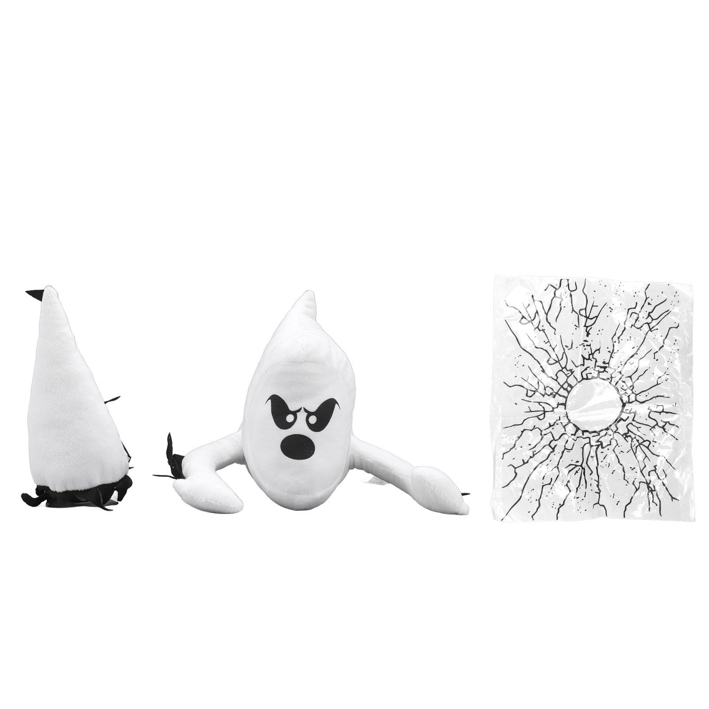 Angry Ghost Plush Toys Crashing Ghosts Halloween Broken Window Ghost for Indoor Outdoor Party Decoration