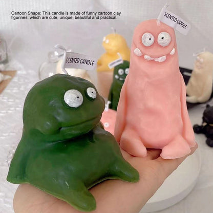 Clay Man Shaped Candle Cartoon Fragrant Candles Funny Ugly Cute Candle Souvenirs Fat Green