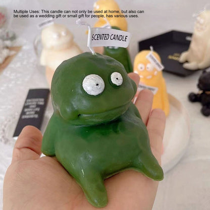 Clay Man Shaped Candle Cartoon Fragrant Candles Funny Ugly Cute Candle Souvenirs Fat Green