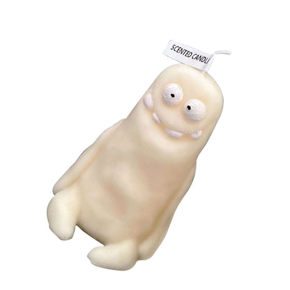 Clay Man Shaped Candle Cartoon Fragrant Candles Funny Ugly Cute Candle Souvenirs Thin White