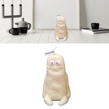 Clay Man Shaped Candle Cartoon Fragrant Candles Funny Ugly Cute Candle Souvenirs Thin White