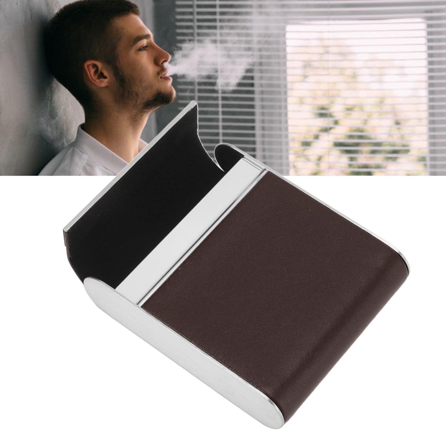 Aluminum Alloy Cigarette Case Box Hold 20pcs Flip for Men Women Smoking Accessories Coffee