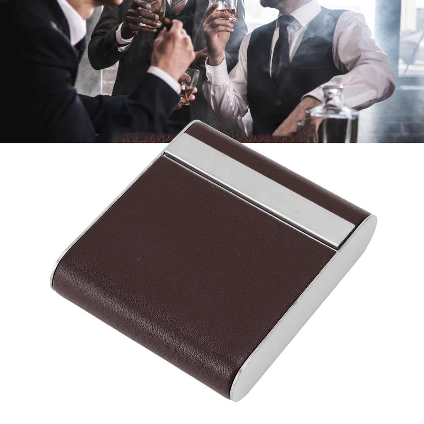 Aluminum Alloy Cigarette Case Box Hold 20pcs Flip for Men Women Smoking Accessories Coffee