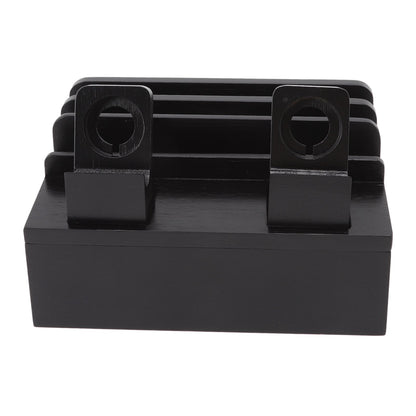 Bamboo Charging Station Multifunction 5 Ports Charging Station Rack for Phones Tablets Watches Electronics Black