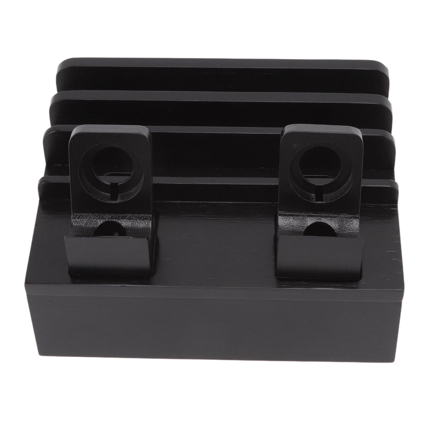 Bamboo Charging Station Multifunction 5 Ports Charging Station Rack for Phones Tablets Watches Electronics Black