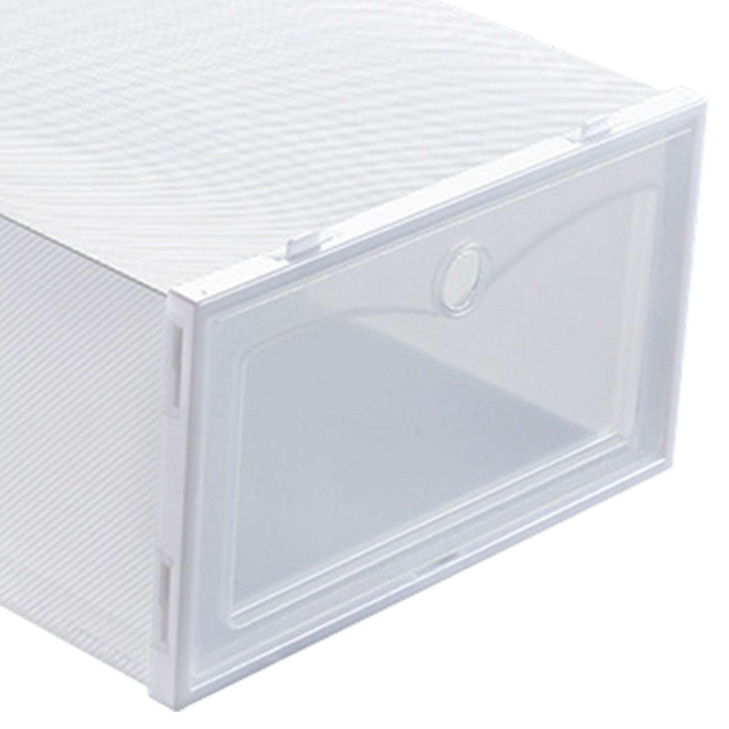 6PCS Shoe Storage Box Large White Thickened Transparent Clamshell Shoe Organizer Case for Home