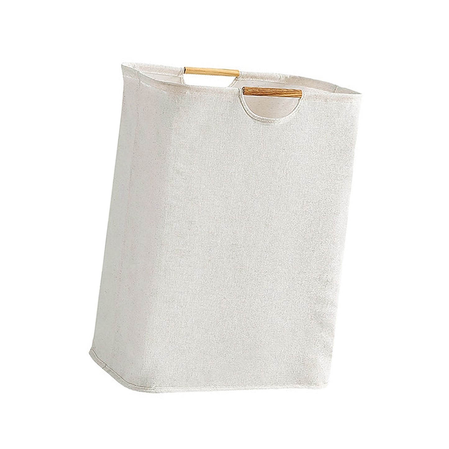 Large Laundry Basket Waterproof Collapsible Laundry Hamper with Wooden Handle for Household Bathroom S 40cm