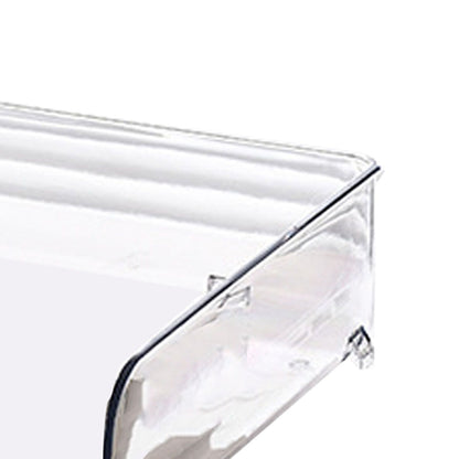 A4 Paper Storage Box Stackable Plastic Large Opening Single Layer Desktop File Organizer for Office Transparent 32.5x25x7.5cm/12.8x9.8x3.0in