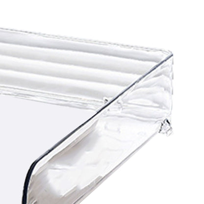 A4 Paper Storage Box Stackable Plastic Large Opening Single Layer Desktop File Organizer for Office Transparent 26.5x33x7.5cm/10.4x13.0x3.0in