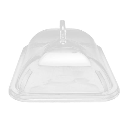 Splatter Cover Clear Transparent Acrylic Dustproof Rectangle Shape Convenient Practical Home Plate Covers for Kitchen S