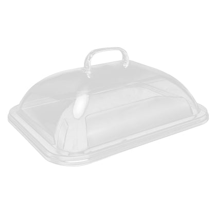 Splatter Cover Clear Transparent Acrylic Dustproof Rectangle Shape Convenient Practical Home Plate Covers for Kitchen S
