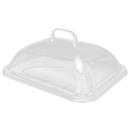 Splatter Cover Clear Transparent Acrylic Dustproof Rectangle Shape Convenient Practical Home Plate Covers for Kitchen S