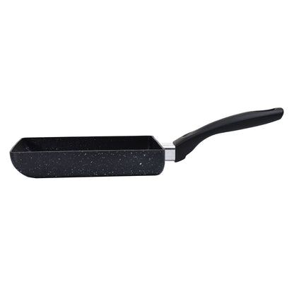 Mini Frying Pan Black Household Portable Japanese Style Egg Frying Pan Rectangular Mini Omelet Pan 13x18cm