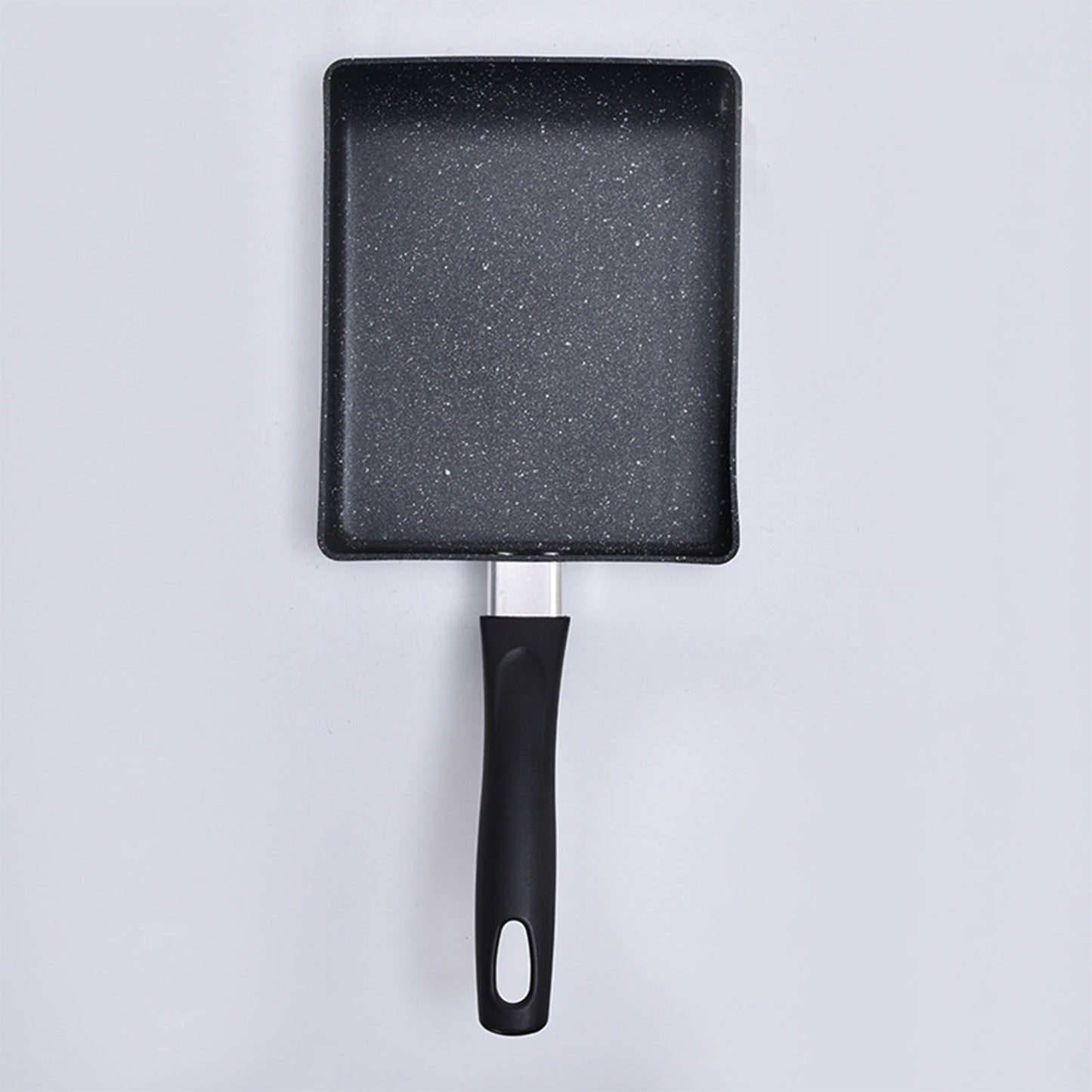 Mini Frying Pan Black Household Portable Japanese Style Egg Frying Pan Rectangular Mini Omelet Pan 13x18cm