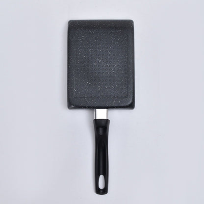 Mini Frying Pan Black Household Portable Japanese Style Egg Frying Pan Rectangular Mini Omelet Pan 13x18cm