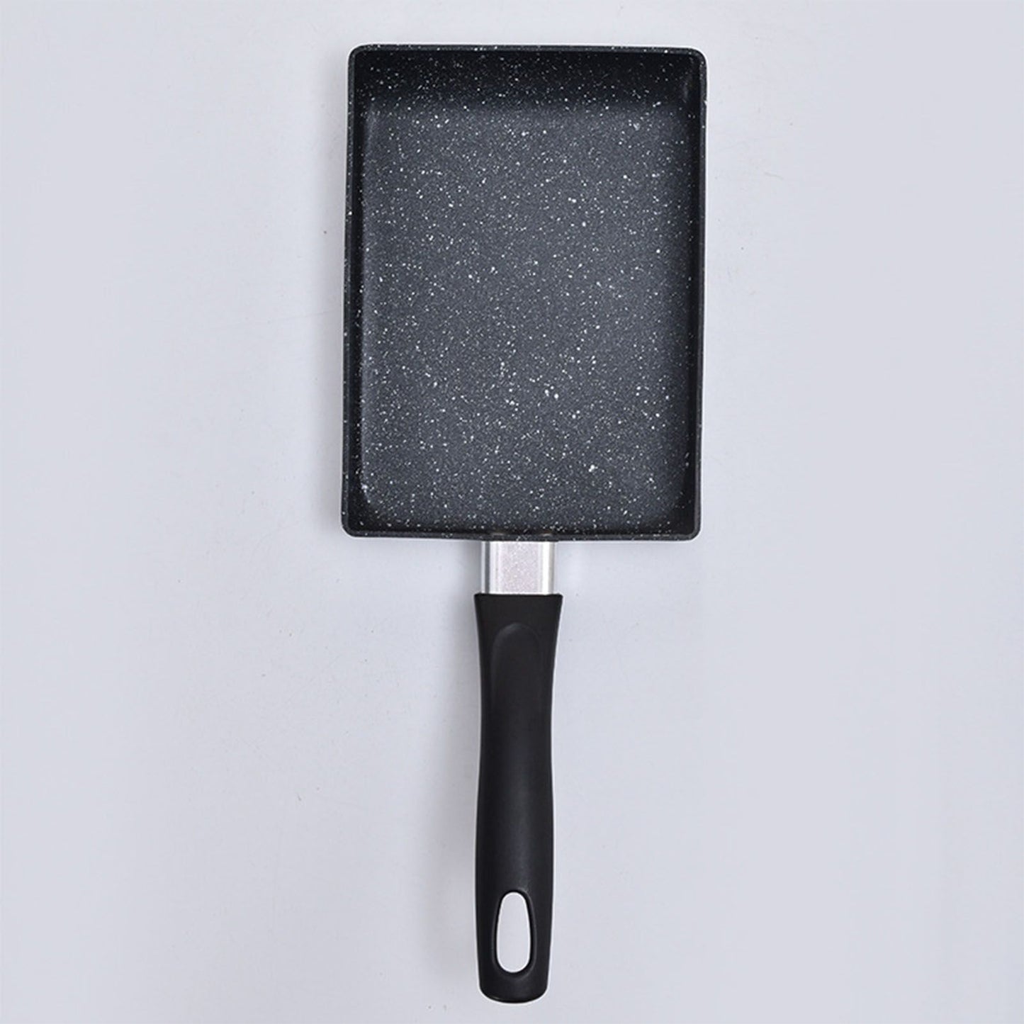 Mini Frying Pan Black Household Portable Japanese Style Egg Frying Pan Rectangular Mini Omelet Pan 13x18cm