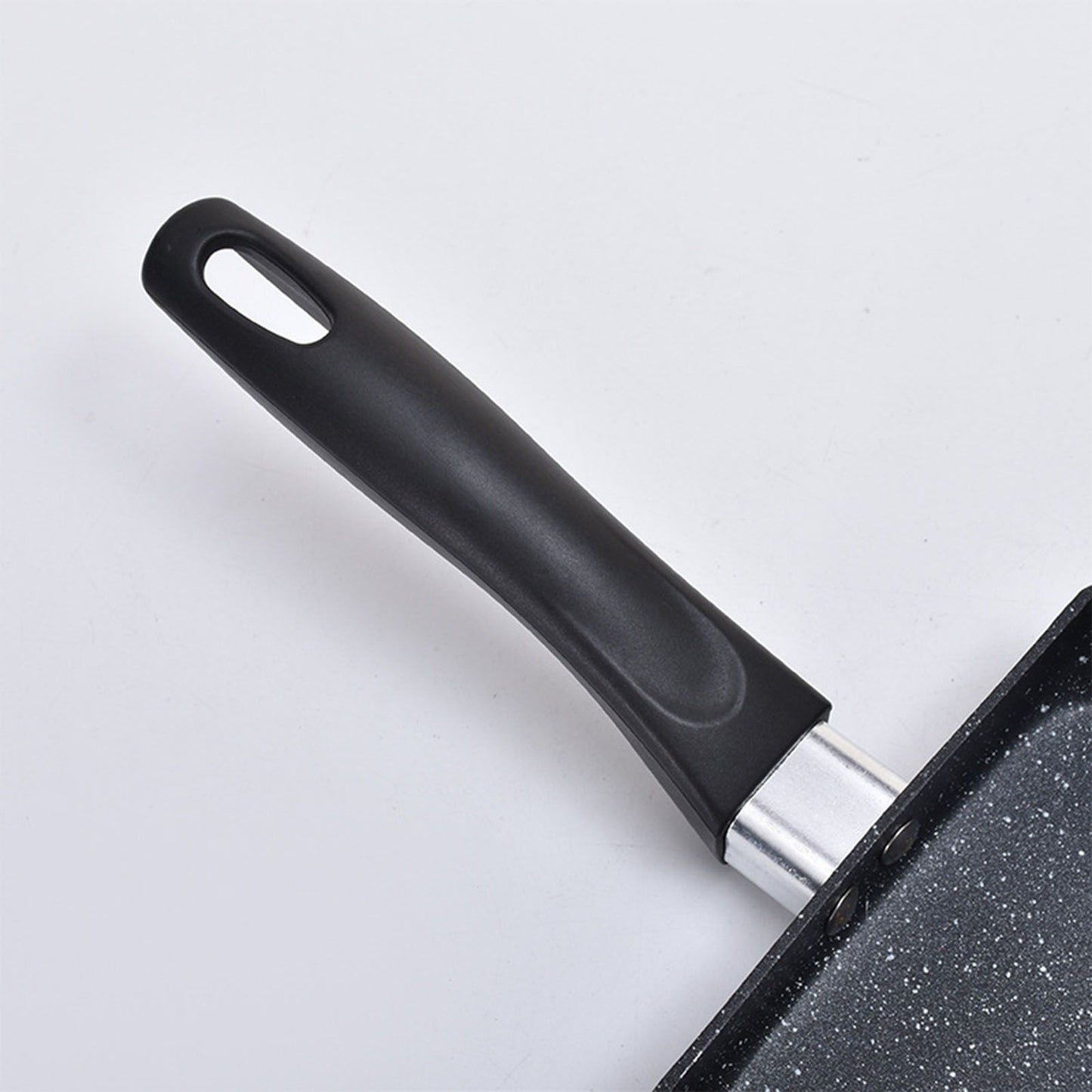 Mini Frying Pan Black Household Portable Japanese Style Egg Frying Pan Rectangular Mini Omelet Pan 13x18cm