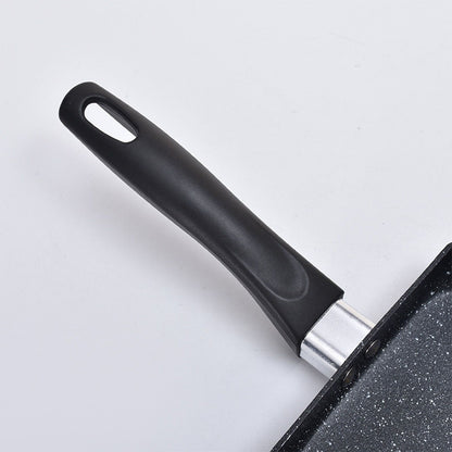 Mini Frying Pan Black Household Portable Japanese Style Egg Frying Pan Rectangular Mini Omelet Pan 13x18cm