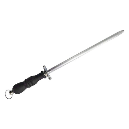 10in Knife Sharpener Stick Professional Honing Blade Sharpening Rod Stick for Home Business Black