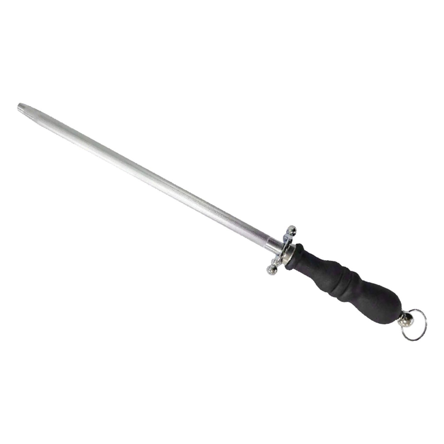 10in Knife Sharpener Stick Professional Honing Blade Sharpening Rod Stick for Home Business Black