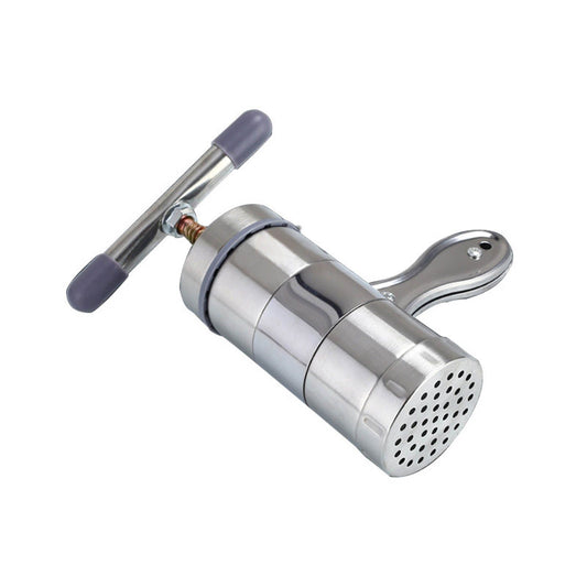 Manual Press Pasta Machine Stainless Steel Hand Wringing Noodles Making Machine with 5 Noodle Mould