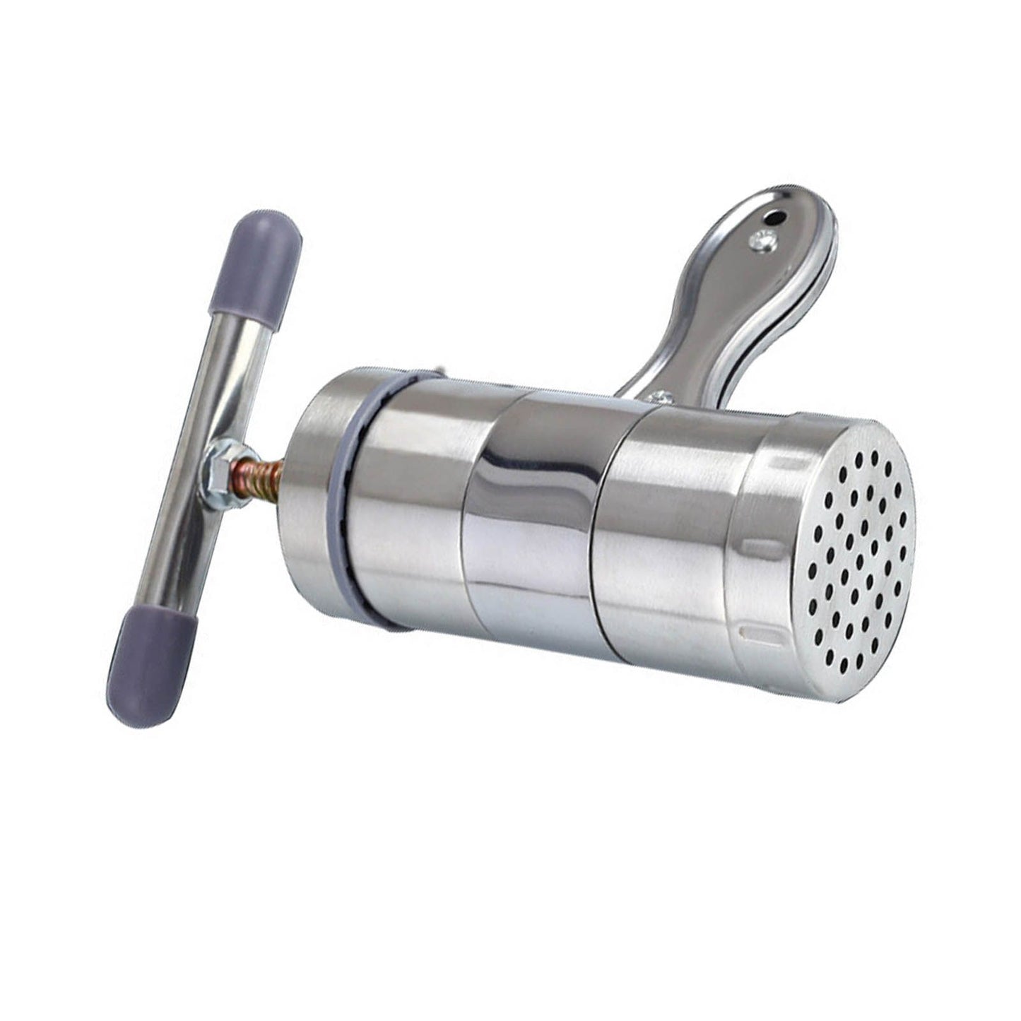 Manual Press Pasta Machine Stainless Steel Hand Wringing Noodles Making Machine with 5 Noodle Mould