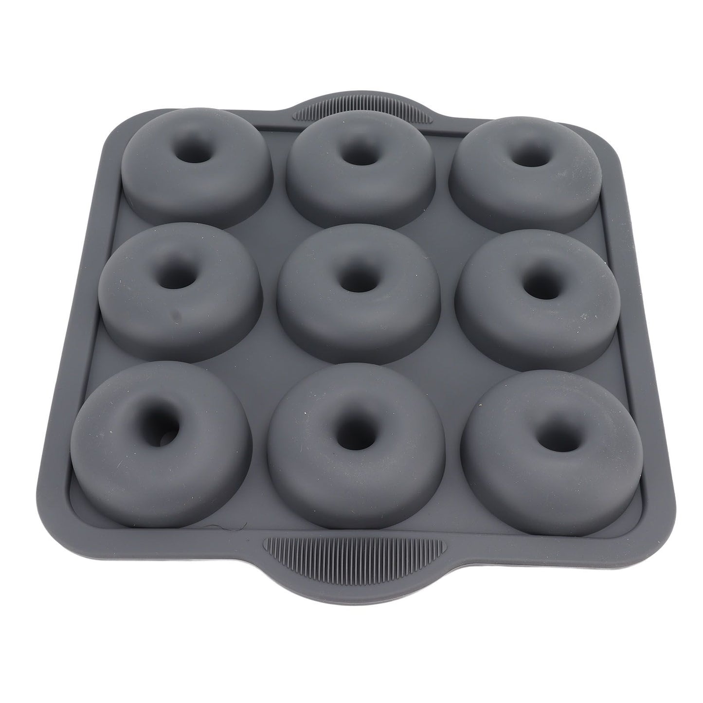 Silicone Donut Mold 9 Cavity Prevents Stick Safe Heat Resistance Doughnut Pan Set for Cake Biscuit Bagels Muffins Dark Gray