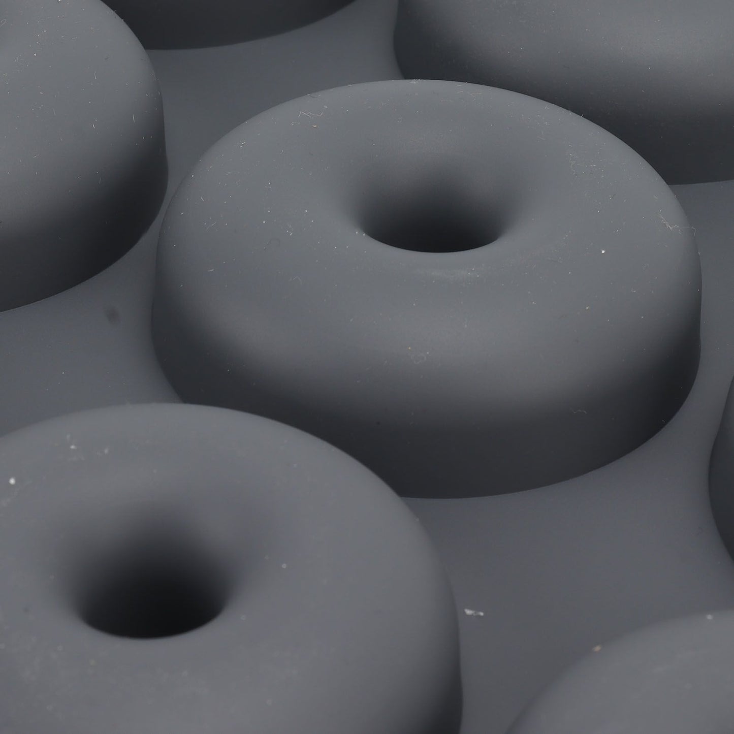 Silicone Donut Mold 9 Cavity Prevents Stick Safe Heat Resistance Doughnut Pan Set for Cake Biscuit Bagels Muffins Dark Gray