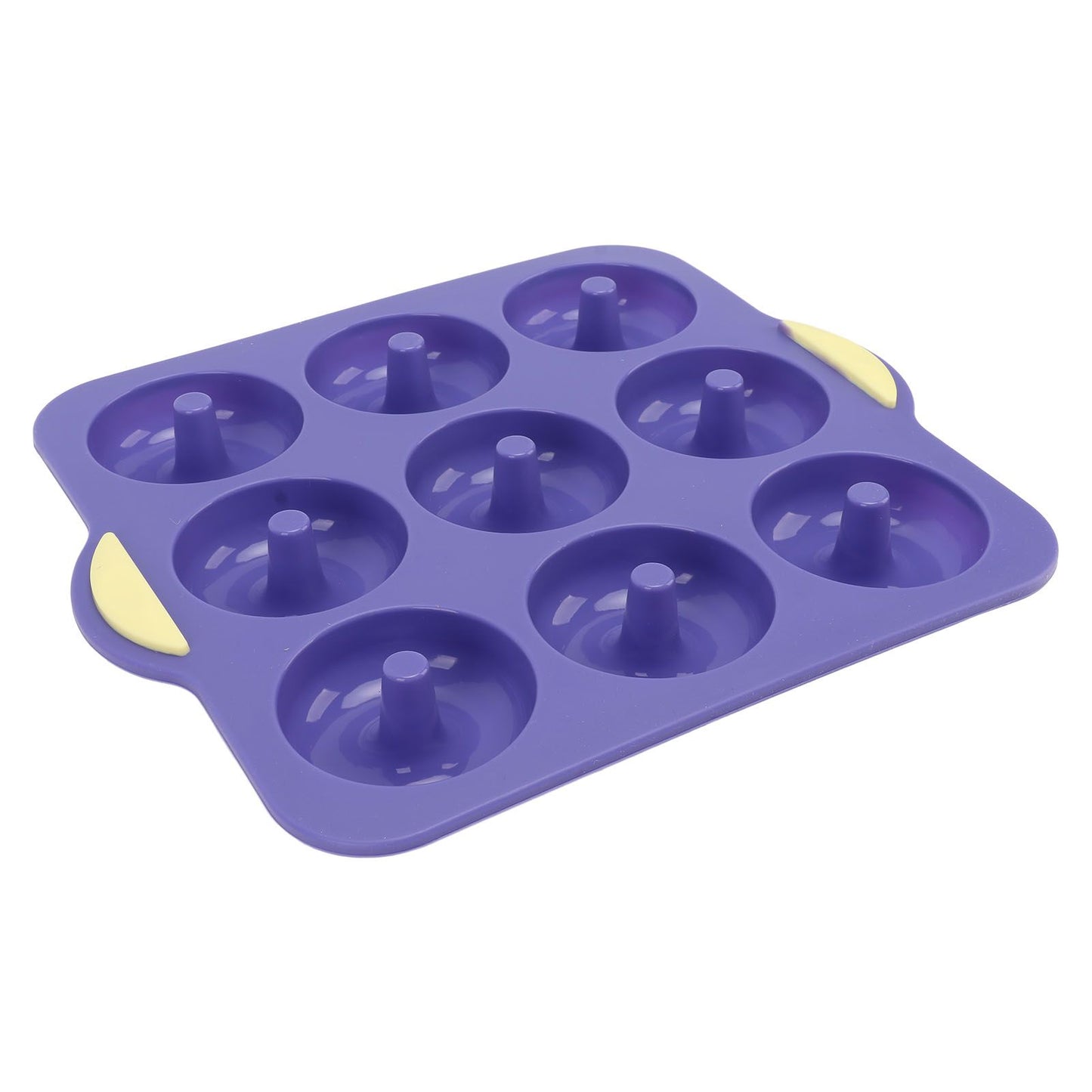 Silicone Donut Mold 9 Cavity Prevents Stick Safe Heat Resistance Doughnut Pan Set for Cake Biscuit Bagels Muffins Royalblue