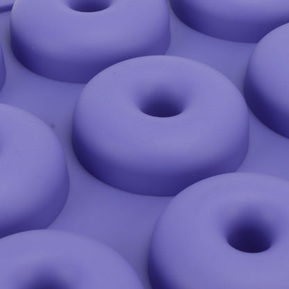 Silicone Donut Mold 9 Cavity Prevents Stick Safe Heat Resistance Doughnut Pan Set for Cake Biscuit Bagels Muffins Royalblue
