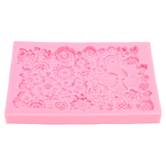 Fondant Mold Stick Proof Easy Release Odorless Silicone DIY Baking Mold for Chocolate Cake Cupcake Decoration
