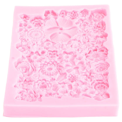 Fondant Mold Stick Proof Easy Release Odorless Silicone DIY Baking Mold for Chocolate Cake Cupcake Decoration