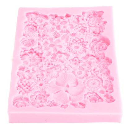 Fondant Mold Stick Proof Easy Release Odorless Silicone DIY Baking Mold for Chocolate Cake Cupcake Decoration
