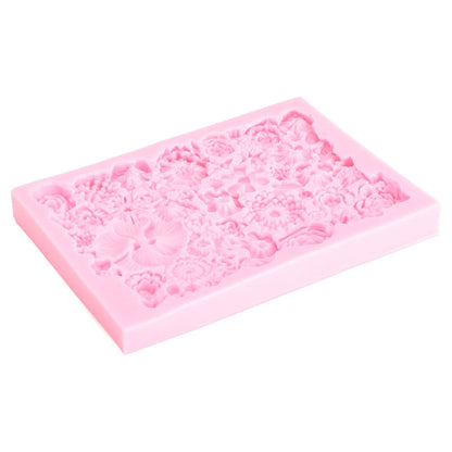 Fondant Mold Stick Proof Easy Release Odorless Silicone DIY Baking Mold for Chocolate Cake Cupcake Decoration