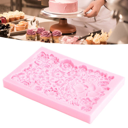 Fondant Mold Stick Proof Easy Release Odorless Silicone DIY Baking Mold for Chocolate Cake Cupcake Decoration