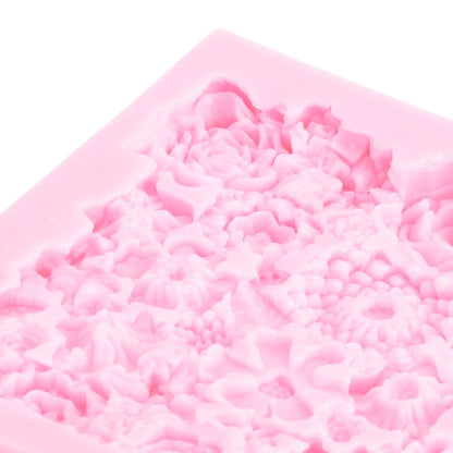 Fondant Mold Stick Proof Easy Release Odorless Silicone DIY Baking Mold for Chocolate Cake Cupcake Decoration