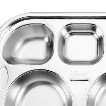Stainless Steel Divided Platter Food Grade Cartoon Drop Proof Fun Shape Divided Dinner Tray for Kindergarten Pickup Truck
