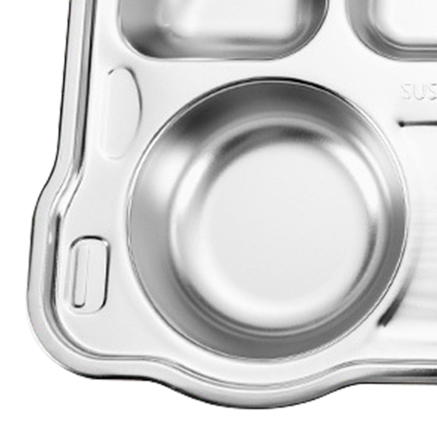 Stainless Steel Divided Platter Food Grade Cartoon Drop Proof Fun Shape Divided Dinner Tray for Kindergarten Pickup Truck
