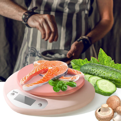 Digital Food Scale HD LCD Display 3 Units Accurate Heart Shaped Small Kitchen Electronic Scale for Baking 1g/5kg Battery Type
