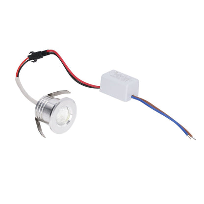 Mini Recessed COB Spotlight Stable Heat Dissipation LED Recessed Ceiling Spotlight 3W Silver Lamp Body AC85‑265V Positive White Light 6000K