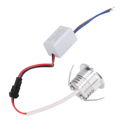 Mini Recessed COB Spotlight Stable Heat Dissipation LED Recessed Ceiling Spotlight 3W Silver Lamp Body AC85‑265V Positive White Light 6000K
