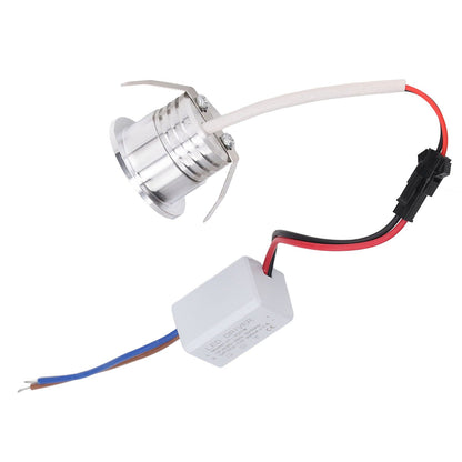 Mini Recessed COB Spotlight Stable Heat Dissipation LED Recessed Ceiling Spotlight 3W Silver Lamp Body AC85‑265V Positive White Light 6000K