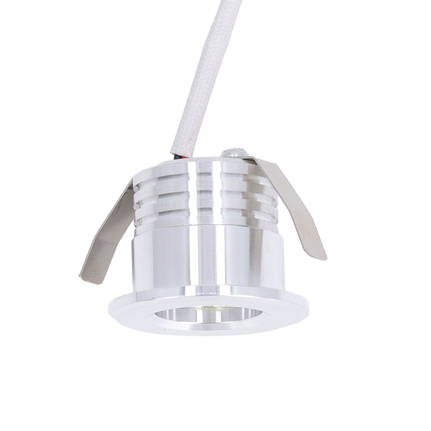 Mini Recessed COB Spotlight Stable Heat Dissipation LED Recessed Ceiling Spotlight 3W Silver Lamp Body AC85‑265V Positive White Light 6000K