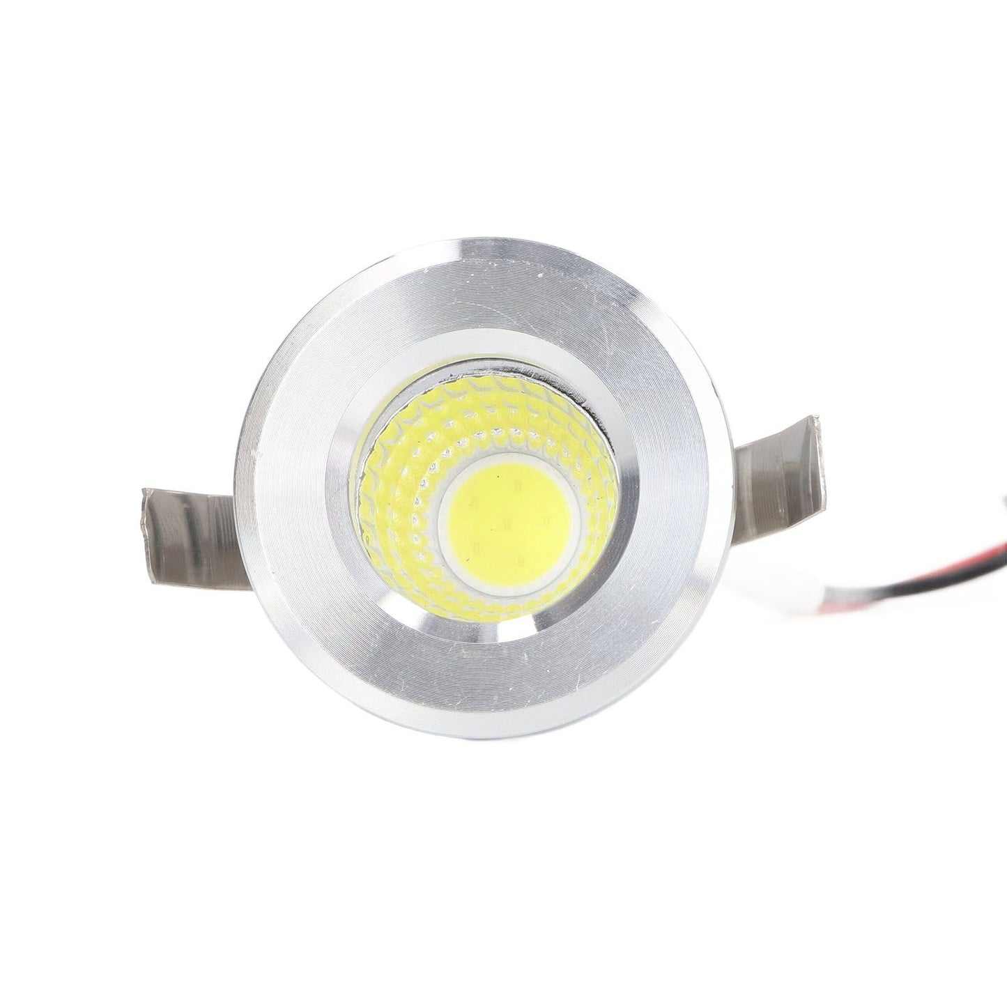 Mini Recessed COB Spotlight Stable Heat Dissipation LED Recessed Ceiling Spotlight 3W Silver Lamp Body AC85‑265V Positive White Light 6000K