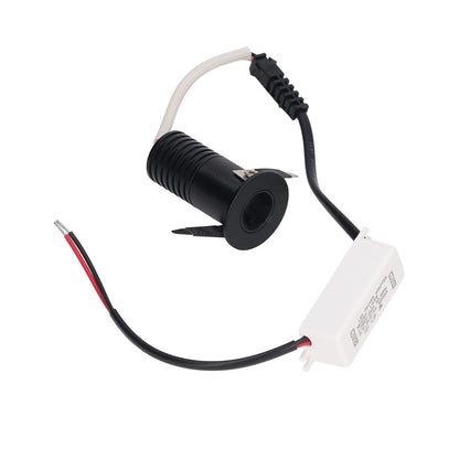 3W LED Recessed Spotlight Mini Under Cabinet Light Downlights with LED Driver for Kitchens Cabinets Ceilings AC85‑265V White Light 6000K