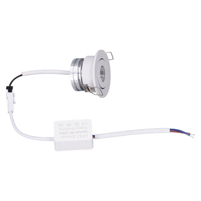 LED Recessed Light Mini Adjustable Angle Aluminium Recessed Ceiling Light White 85‑265V Cold White 6000K