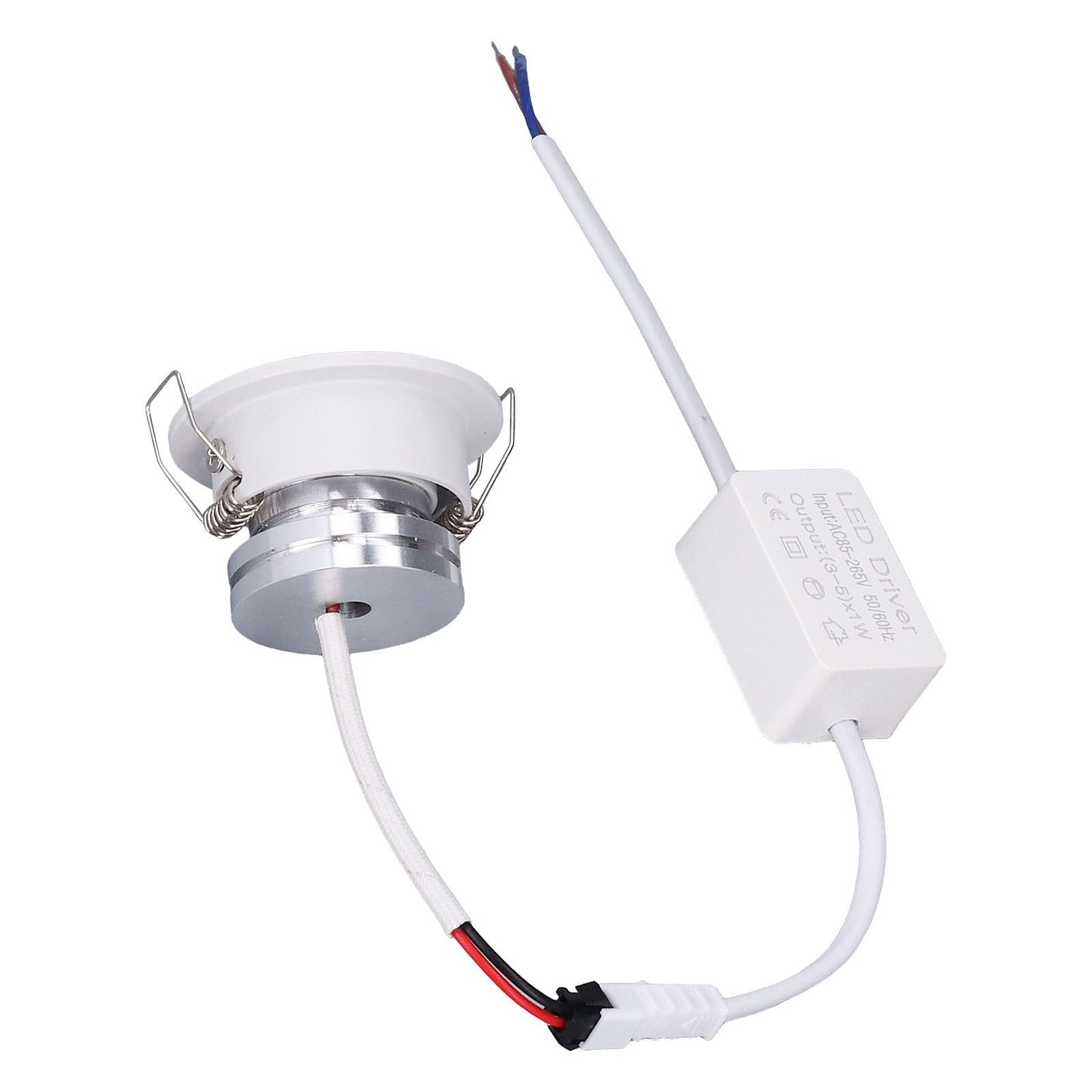 LED Recessed Light Mini Adjustable Angle Aluminium Recessed Ceiling Light White 85‑265V Cold White 6000K