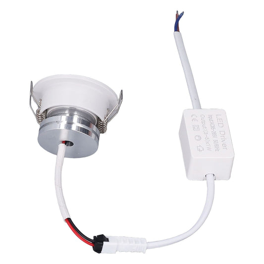 LED Recessed Light Mini Adjustable Angle Aluminium Recessed Ceiling Light White 85‑265V Warm White 3000K