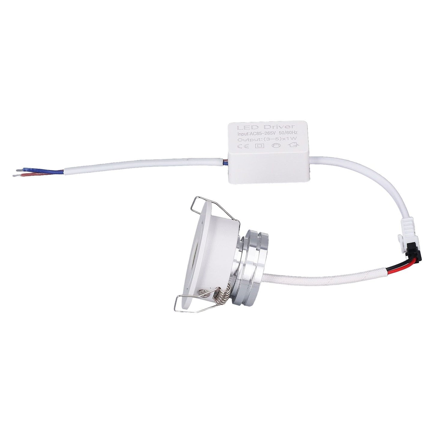 LED Recessed Light Mini Adjustable Angle Aluminium Recessed Ceiling Light White 85‑265V Warm White 3000K