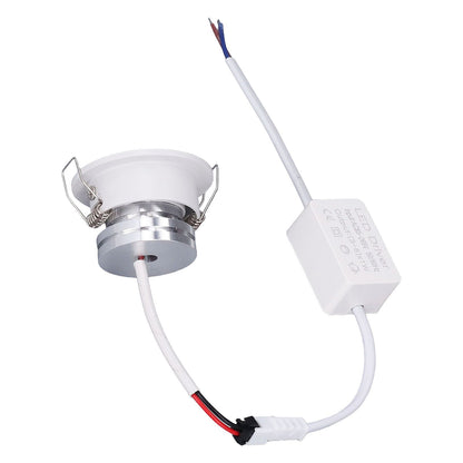 LED Recessed Light Mini Adjustable Angle Aluminium Recessed Ceiling Light White 85‑265V Warm White 3000K
